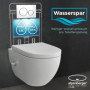 Alpenberger Ensemble WC suspendu | cuvette WC avec abattant WC | WC mural pour salle de bain et WC d'invités (Cera 6250 WC suspe