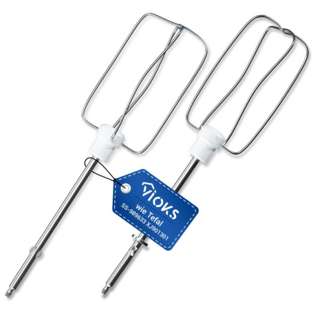 VIOKS Lot de 2 fouets électriques de rechange pour Prep'Line 8141 et 8142 SS-989633 XJ-901301 Tefal batteur à main - Mini fouet 