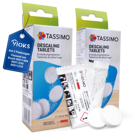 VIOKS Lot de 8 tablettes détartrantes de rechange pour machine à café Bosch Siеmens 311909 00311909 00311530 - Détartrant - Pour