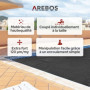 AREBOS Pool bâche/Couverture Solaire | Bâche Solaire carrée Ø 5,49x2,74m Noir | Bâche Solaire épaisseur 120 µm | Chauffage de Pi