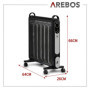 Arebos Mica Convecteur 2000 W | chauffage électrique | chauffage par convecteurs | chauffage électrique mobile à économie d'éner