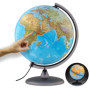 ORBIT GLOBES & MAPS - Globe lumineux - globe de 30cm avec pied stable, image de carte 2023 physique/politique avec lampe LED, im