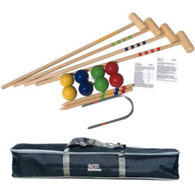 GICO KroBoc: Combination de Jeu de Croquet et Jeu de pétanque en Bois - Jeu de qualité- 3108