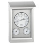 GardenMate Station météo analogique en INOX 23 x 14 x 4 cm - baromètre, thermomètre, hygromètre