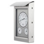 GardenMate Station météo analogique en INOX 23 x 14 x 4 cm - baromètre, thermomètre, hygromètre