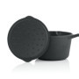 BBQ-Toro Casserole en fonte avec couvercle | 2 litres | Noir – déjà cuite | Petite casserole en fonte avec couvercle