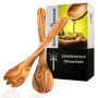 Schwertkrone Ensemble de Couverts à Salade en Bois d'Olivier 30cm - Beauté Naturelle et Durabilité Exceptionnelle