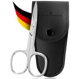 SCHWERTKRONE® Ciseaux à ongles [fabriqués en Allemagne] – Ciseaux à ongles de qualité supérieure avec étui – Ciseaux à ongles – 