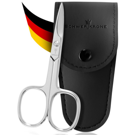 SCHWERTKRONE® Ciseaux à ongles [fabriqués en Allemagne] – Ciseaux à ongles de qualité supérieure avec étui – Ciseaux à ongles – 