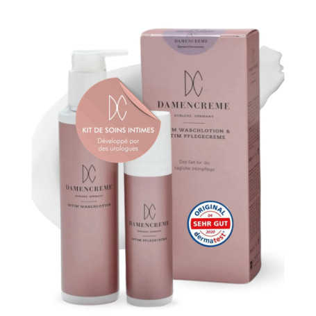 DAMENCREME Set de soin intime pour femmes I Crème intime 75 ml & lotion lavante 200 ml I Soin doux & nettoyage | Recommandés par