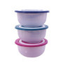 Lot de 5 saladiers en plastique - 0,5 à 5 l - Avec couvercle - Passent au lave-vaisselle