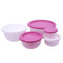 Lot de 5 saladiers en plastique - 0,5 à 5 l - Avec couvercle - Passent au lave-vaisselle