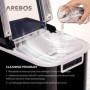 Arebos Machine à glaçons | 12 kg / 24 h | 10-15 minutes de production | 2 tailles de glaçons | Réservoir d'eau de 2,2 litres | M