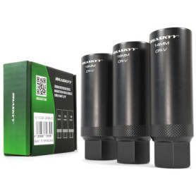 HASKYY Clé à Bougie Magnétique Douille 12 Pans Set 14-16-18mm - Carré 3/8 Pouce Clé pour Bougies d'Allumage et de Préchauffage 3