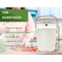 YourCasa poubelle compost cuisine - 4L composteur cuisine pour déchets organiques de cuisine - poubelles à compost avec filtre à