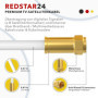 RedStar24 Câble SAT Premium 1m - Câble Coaxial Connecteur F Classe A+ - Câble Antenne Fiche F pour TV, Routeur & Modem Internet 