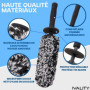 Ivality® Brosse à Jantes en Microfibres Extra Fine - Nettoyage en Douceur Jusqu'au Fond de la Jante - Brosse à Jantes en Microfi
