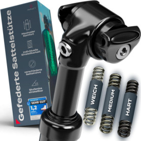 IMPACT® Tige de Selle à Ressort SoftPost [3 Ressorts] - Éléments de Suspension pour Soulager la Colonne - Diamètre 27,2 | 30,9 |