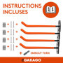 Gakago Support mural pour pneus - Jeu de 4 supports pour jantes avec vis et chevilles et instructions de montage - Support mural