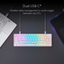 ASUS ROG Falchion Ace White - Clavier Gaming mécanique AZERTY Filaire 65%, Surface latérale Tactile, Dual USB-C, Protection en P