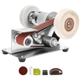 lfdhcn Prise UE, Ponceuse à Bande, Affûteur de Couteaux Électrique à Vitesse Réglable, Meuleuse à Bande à 15 Degrés, Ponceuse à 