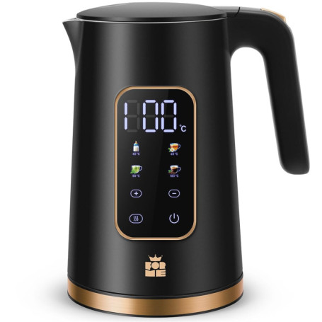 ForMe Bouilloire Electrique Inox 1,7L Contrôle de Température Réglable 40-100°C I LED Affichage de la Température I Fonction de 