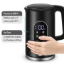 ForMe Bouilloire Electrique Inox 1,7L Contrôle de Température Réglable 40-100°C I LED Affichage de la Température I Fonction de 