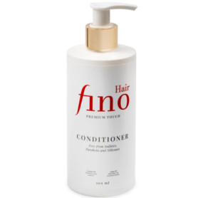 fino Hair Premium Touch – Après-shampoing réparateur pour cheveux secs à l’huile d’argan, kératine & aloe vera – Naturel – Sans 