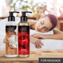 Huile de Massage Sensuelle Set Coco & Cerise 2x200ml - Comestible - Naturelle - Huile de Noix de Coco - Mélange d'Huiles d'Amand