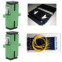 YINETTECH Lot de 10 adaptateurs SC monomode fibre optique SC femelle vers SC femelle APC Coupleur réseau Internet Connecteur Ext