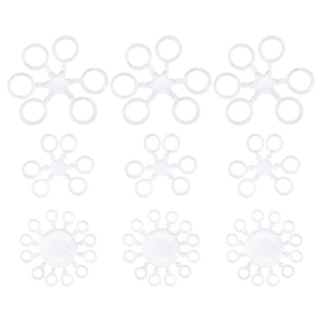 YINETTECH 300pcs Bandes d'appâts à Granulés Bandes Élastiques pour Pêche à la Carpe Plates-Formes Cheveux Crochets Grossière Ter