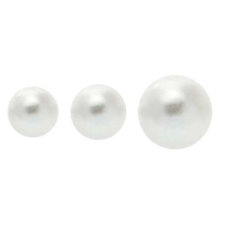 VGOL 100PCS Boutons Perle Blanc Demi Rond Perle Boutons Décoratifs pour DIY Couture Chandail Chemise Boutons de Manchette Jupes 