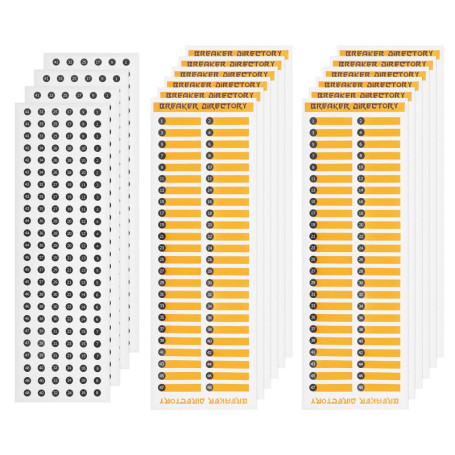 VGOL 12pcs Autocollants pour Panneau Électrique et 4pcs Autocollants Ronds avec Chiffres Ronds pour Disjoncteur Étiquettes de Pa