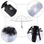 Juwacoo Parapluie de poche automatique transparent - Résistant aux tempêtes - Mini parapluie automatique - Design noir, Noir , S