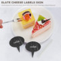 Luntfeiy Lot de 18 marqueurs à fromage pour tableau de charcuterie, lot de 18 étiquettes à fromage en ardoise
