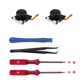 Wigearss Joysticks Analogiques 3D à Effet TMR Anti-dérive pour Switch, Kit d'Outils de Réparation pour Manettes NS Switch/Switch