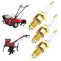 eMagTech 3pcs F7TC Bougie d’allumage Remplacement Nickelée Moteur à Essence Compatible avec Tondeuse à Gazon Tracteur Motoculteu