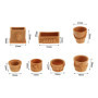 eMagTech 2 Ensemble de 14pcs Pot de Fleur pour Maison de Poupée Miniature Plante Pots en Terre Cuite Simulation Bonsaï Pot Fée J