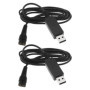 ECSiNG 2pcs Câble de Chargeur de Rasoir USB Remplacement Compatible avec Wahl Color Pro 9649 Tondeuses sans fil Cordon d'aliment