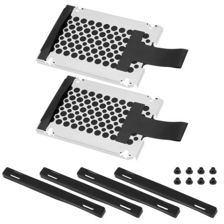 ECSiNG 2 Set Supports de Disque Dur SATA pour Ordinateur Portable de 7 mm avec Rail de Guidage en Caoutchouc SSD Compatible avec
