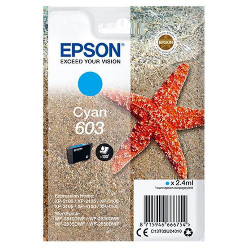 Epson Singlepack Cyan 603 Ink