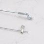 LT Easiyl 2 Pièces Câble d'accélérateur à Tête Z pour Tondeuse à Gazon 2000mm Crochet en Z Câble de Frein pour Moteur Extrémité 