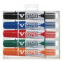 Pilot - Lot de 5 V-Board Master - Marqueurs tableau blanc effaçables - Rechargeables - À encre liquide aux couleurs intenses - B