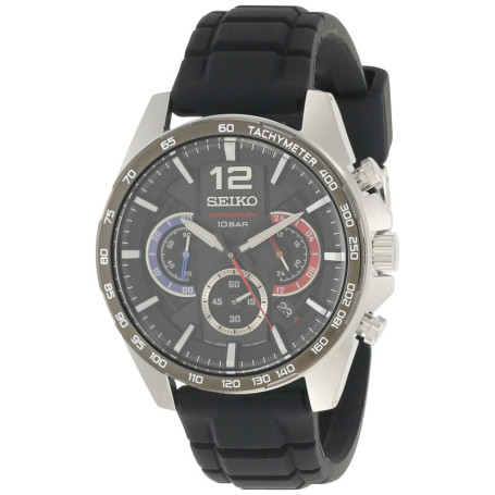 Seiko Hommes Analogique Quartz Montre avec Bracelet en Silicone SSB347P1