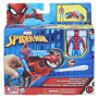 SPIDER-MAN Hasbro- Marvel Arachno-Moto Lance Figurine de 10 cm et 2 Toiles, F68995L1, Multicolore