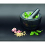 MasterClass Grand pilon et mortier en granit, 20 x 12 cm (8" x 4.5") - Noir / Gris