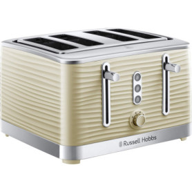 Russell Hobbs Inspire 24384 Grille-pain à 4 tranches (fentes extra larges, fonction levée élevée, 6 niveaux de brunissement, fon
