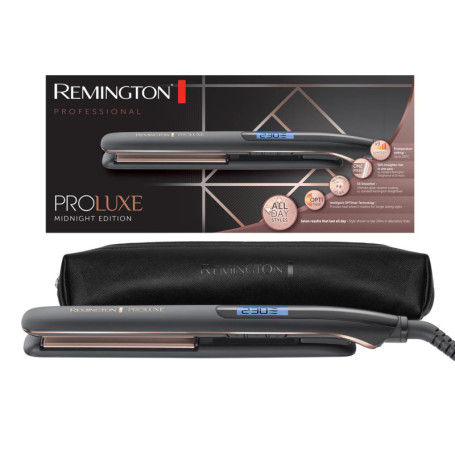 Remington Lisseur Cheveux [Plaques en céramique étroites 110 mm] PROluxe Midnight (Technologie OPTIheat, réglage Pro+, coiffage 