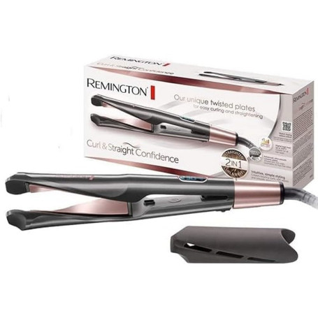 Remington Lisseur Cheveux [Multifonction: lissage, boucles & ondulations] Curl&Straight Confidence (Design twisté, Céramique Tou