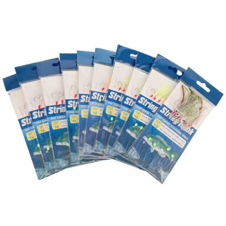 FedMois Lot de 10 Sabiki Pêche Leurres pour la Pêche en Mer